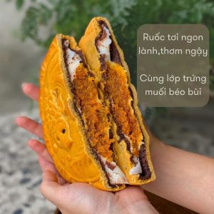 B&aacute;nh nướng nh&acirc;n Mochi đậu đỏ ruốc b&ocirc;ng trứng muối 300g